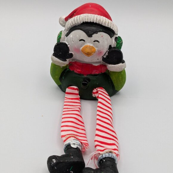 Shelf Sitter Penguin Holiday Christmas Figurine - Picture 1 of 8